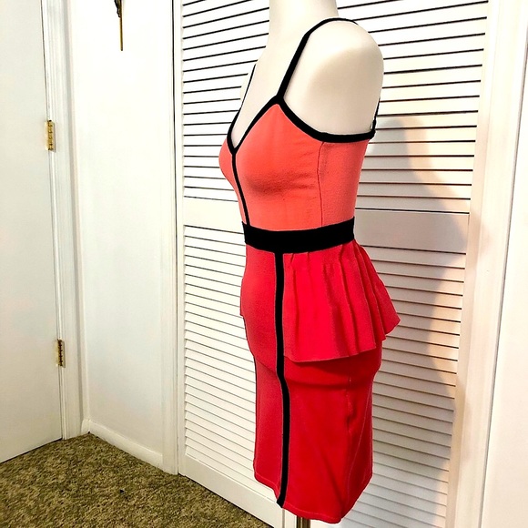 NWOT Bebe pink peplum dress - Picture 11 of 16